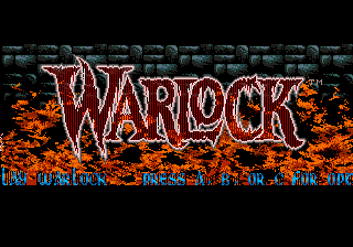 Warlock (USA, Europe) Title Screen
